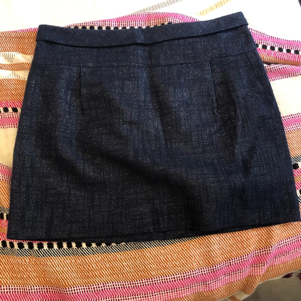 🌷  J. Crew Navy Tweed Mini Skirt
